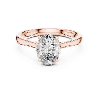 Oval Halo Cathedral Solitaire