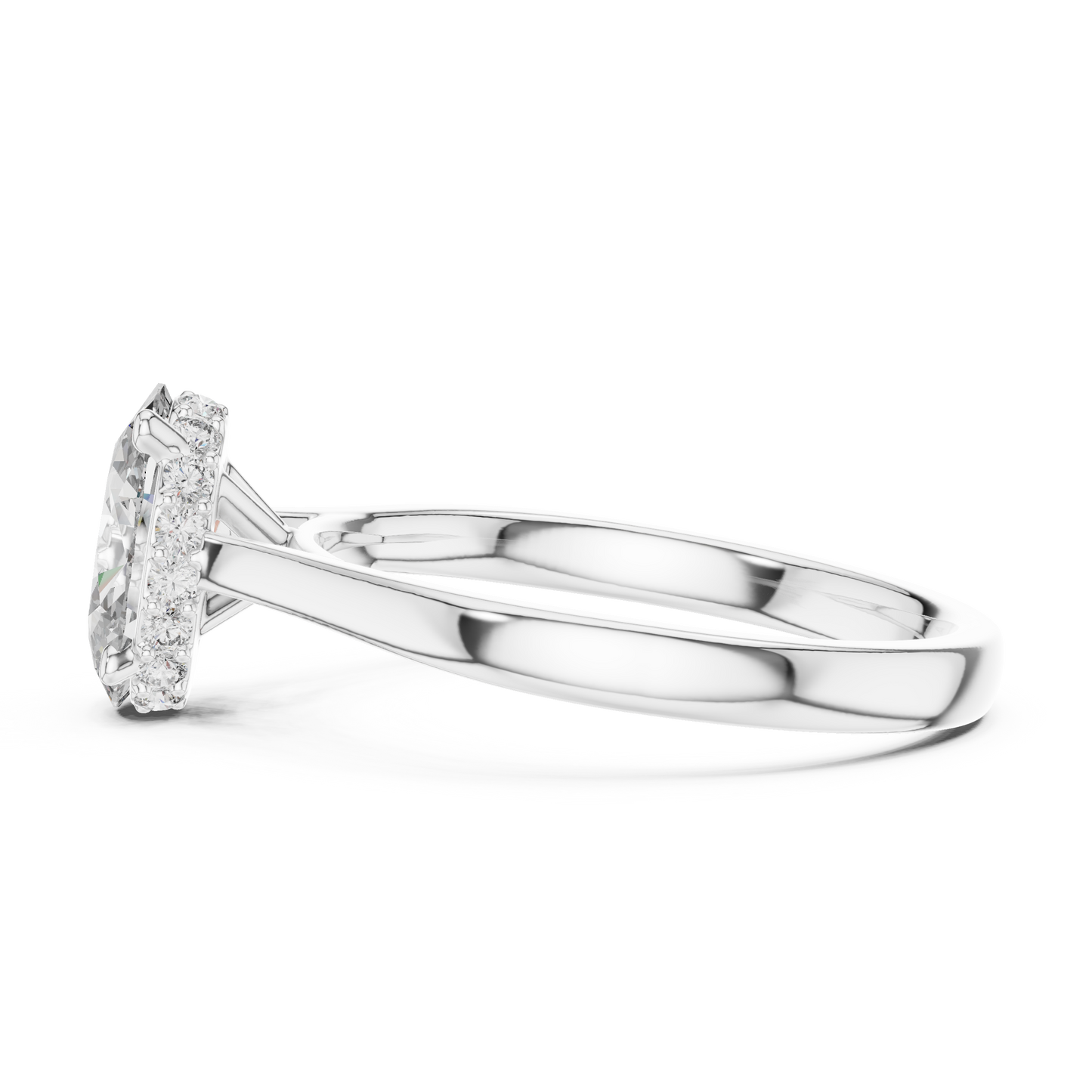 Oval Halo Cathedral Solitaire