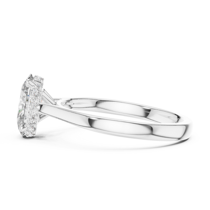 Oval Halo Cathedral Solitaire