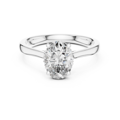 Oval Halo Cathedral Solitaire