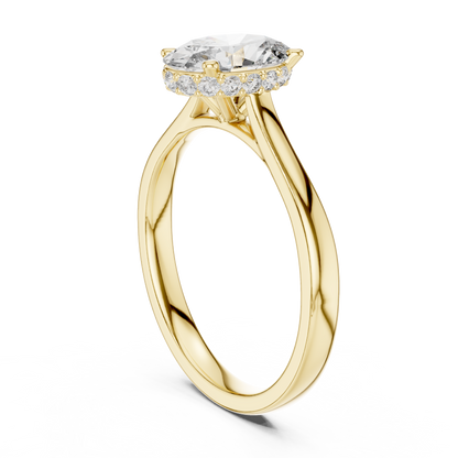 Oval Halo Cathedral Solitaire
