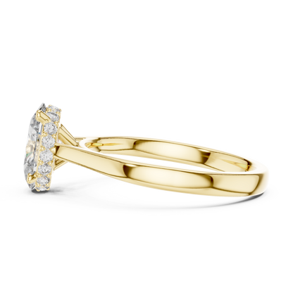 Oval Halo Cathedral Solitaire