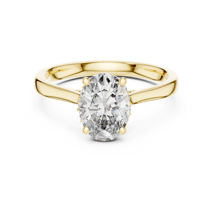 Oval Halo Cathedral Solitaire