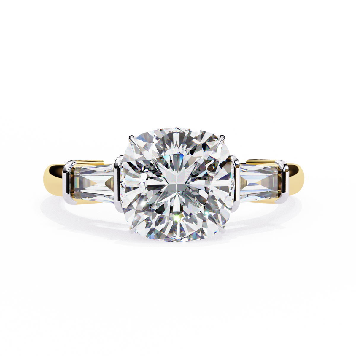 Classic Three-Stone Diamond Ring
Yellow Gold