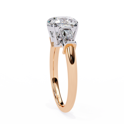 Classic Three-Stone Diamond Ring
Rose Gold
