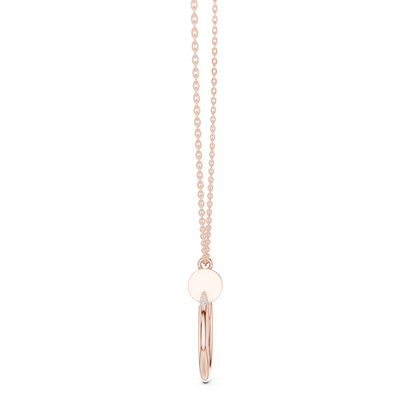 Diamond Open Circle Pendant Necklace