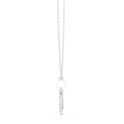 Diamond Open Circle Pendant Necklace