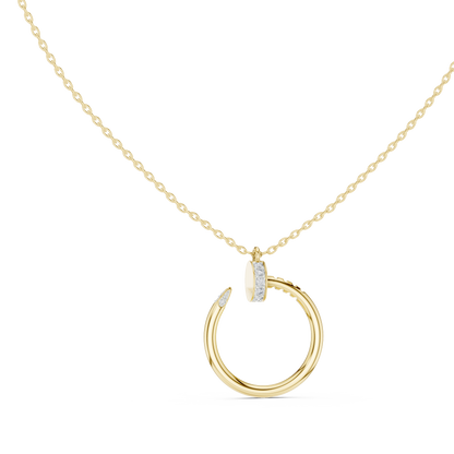 Diamond Open Circle Pendant Necklace