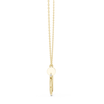 Diamond Open Circle Pendant Necklace