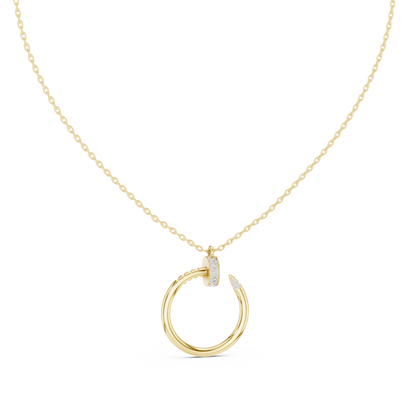 Diamond Open Circle Pendant Necklace