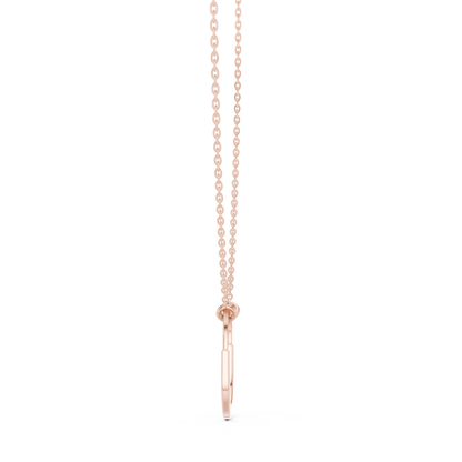Minimalist Pavé U-Shape Pendant Necklace