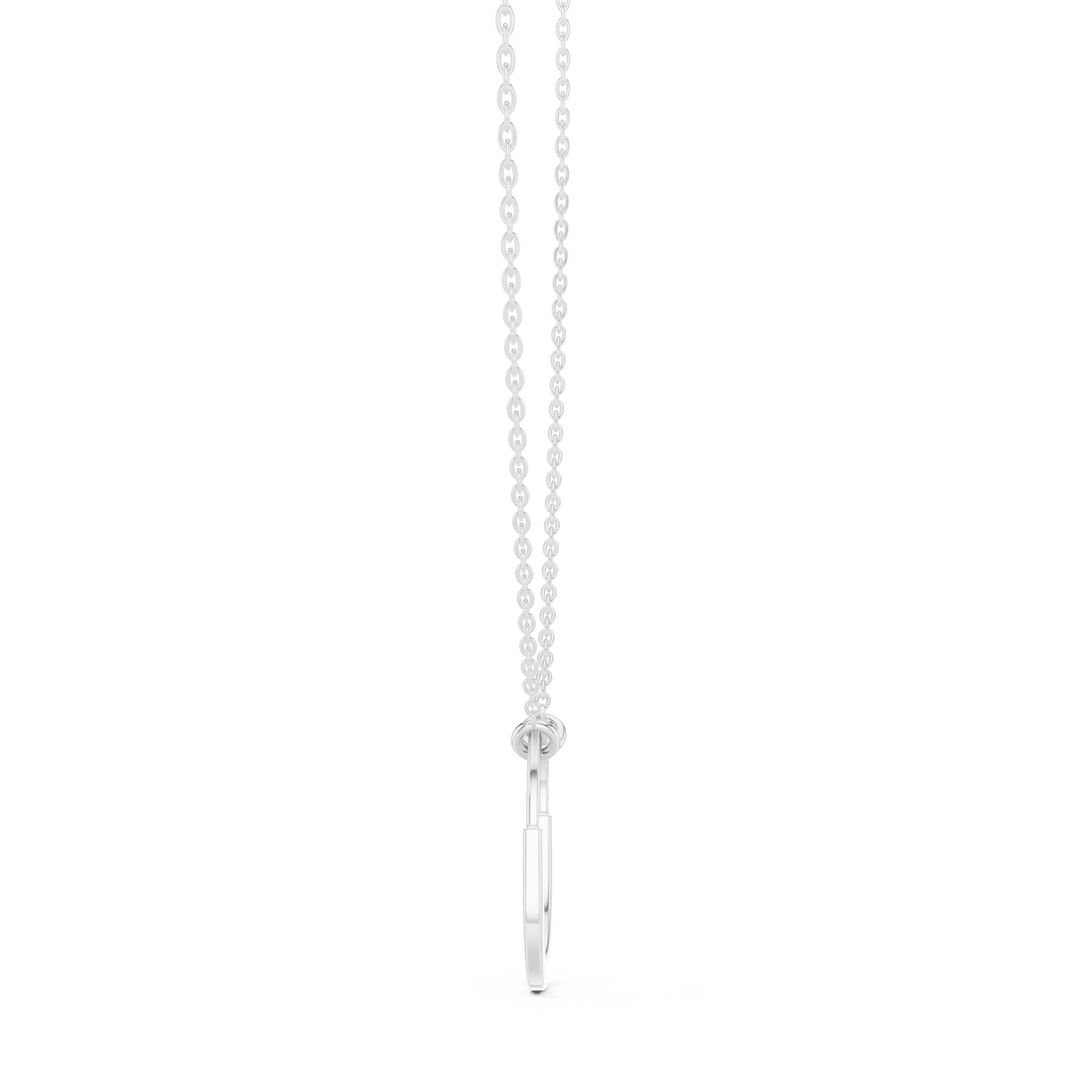 Minimalist Pavé U-Shape Pendant Necklace