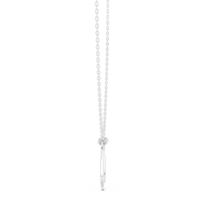 Minimalist Pavé U-Shape Pendant Necklace