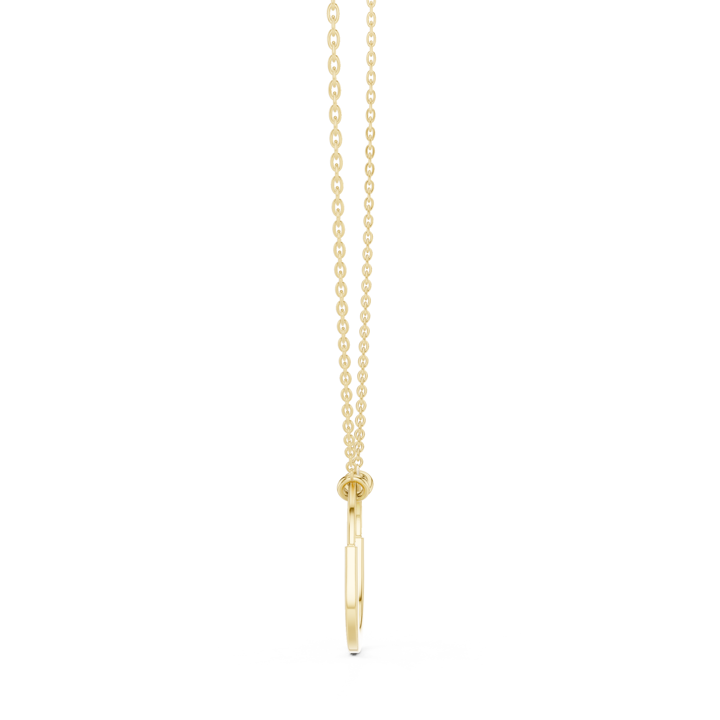 Minimalist Pavé U-Shape Pendant Necklace