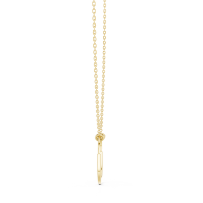 Minimalist Pavé U-Shape Pendant Necklace