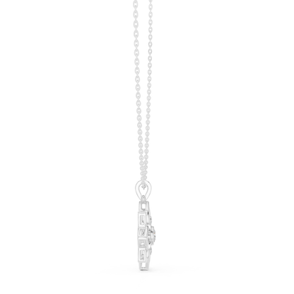 Diamond Flower Pendant Necklace – Floral Diamond Necklace for Women
