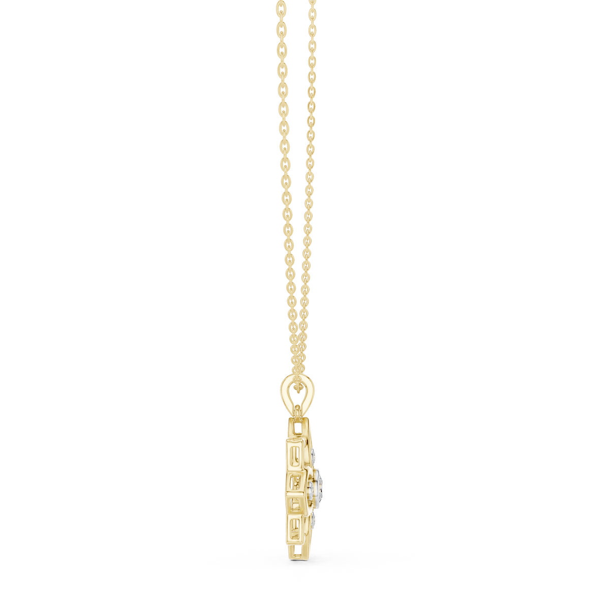 Diamond Flower Pendant Necklace – Floral Diamond Necklace for Women