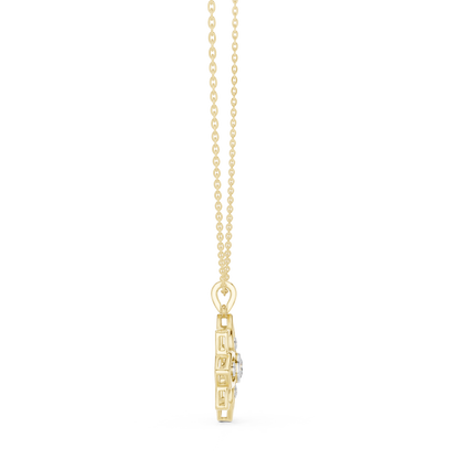 Diamond Flower Pendant Necklace – Floral Diamond Necklace for Women