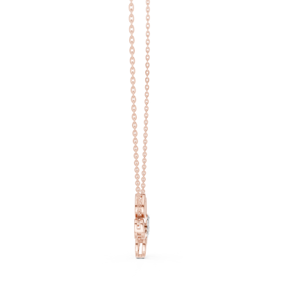 Diamond Butterfly Pendant Necklace