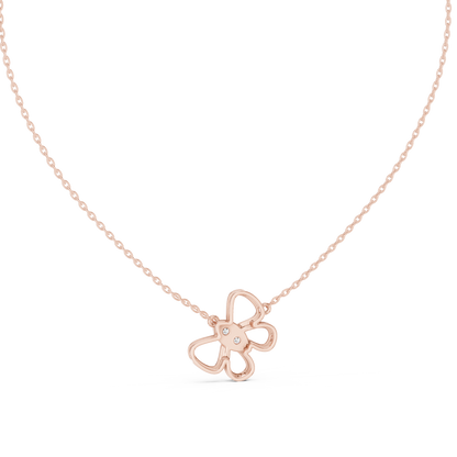 Diamond Butterfly Pendant Necklace