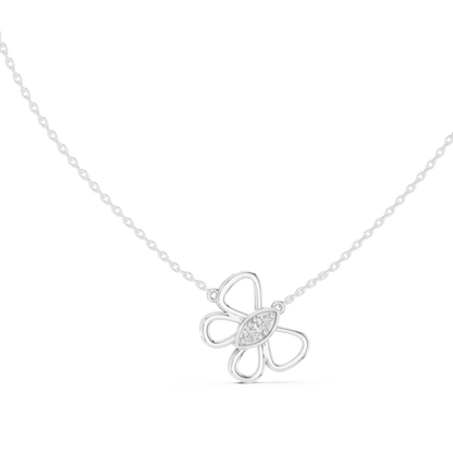 Diamond Butterfly Pendant Necklace