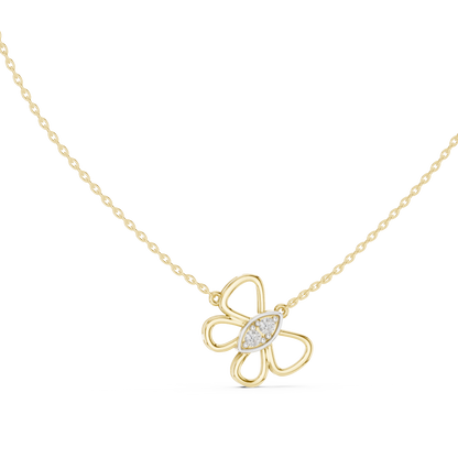 Diamond Butterfly Pendant Necklace
