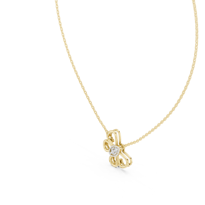 Diamond Butterfly Pendant Necklace