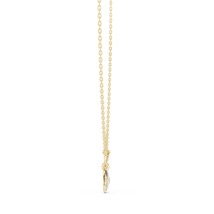Minimalist Heart Charm Circle Pendant Necklace