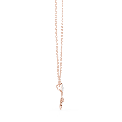Tulip Diamond Accent Flower Pendant Necklace