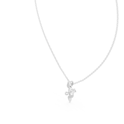 Tulip Diamond Accent Flower Pendant Necklace