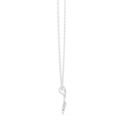 Tulip Diamond Accent Flower Pendant Necklace