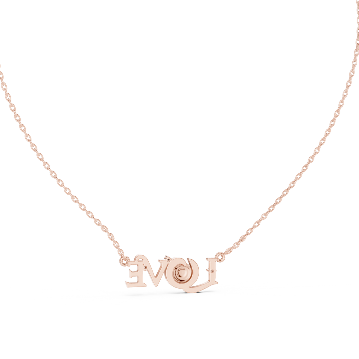 LOVE Crystal Pendant Necklace – Minimalist Romantic Jewelry
