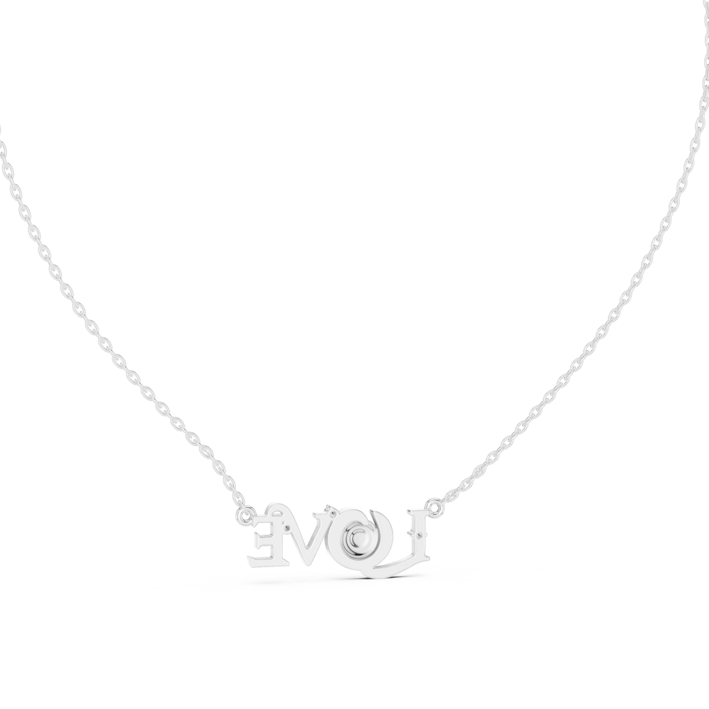 LOVE Crystal Pendant Necklace – Minimalist Romantic Jewelry