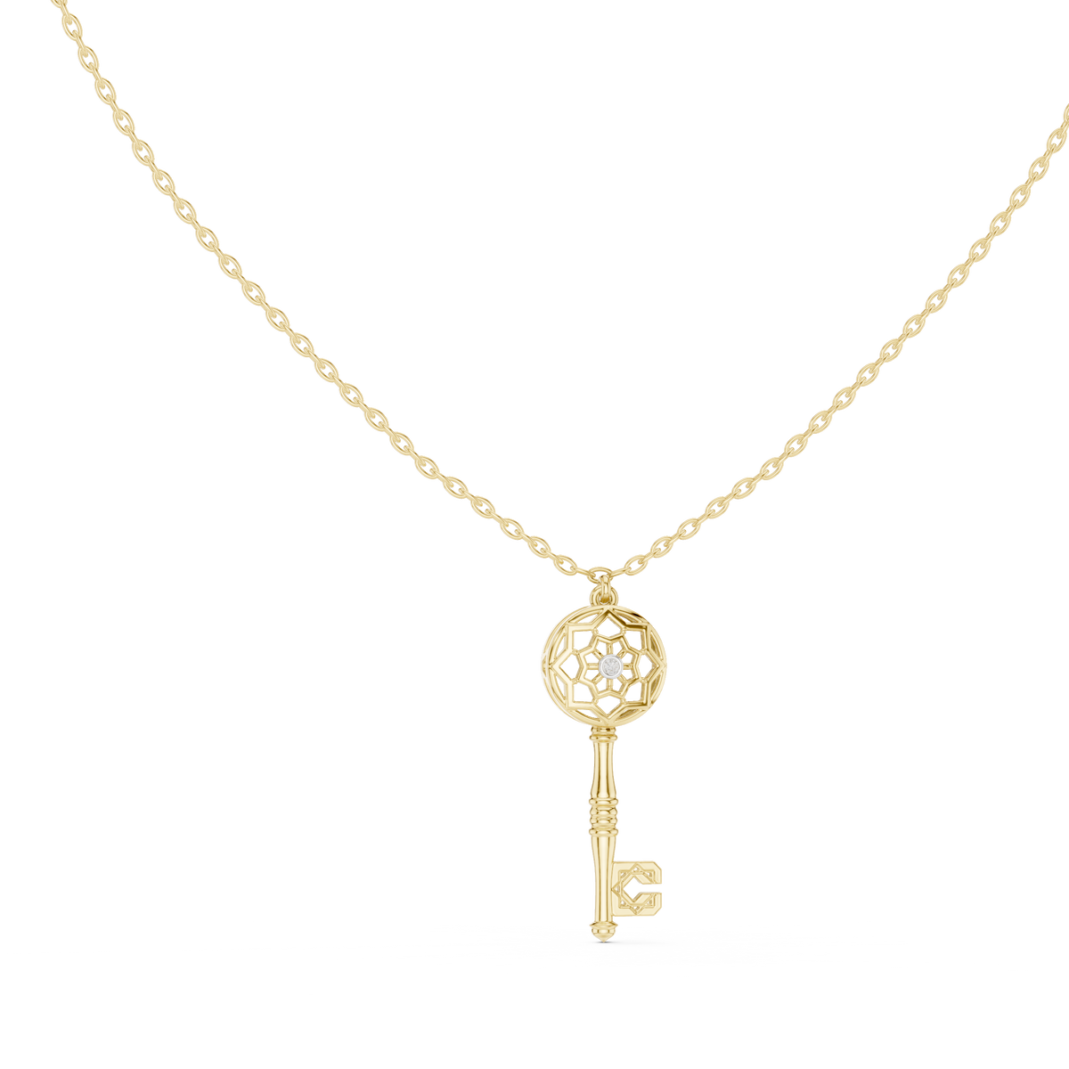 Vintage Key Pendant Necklace