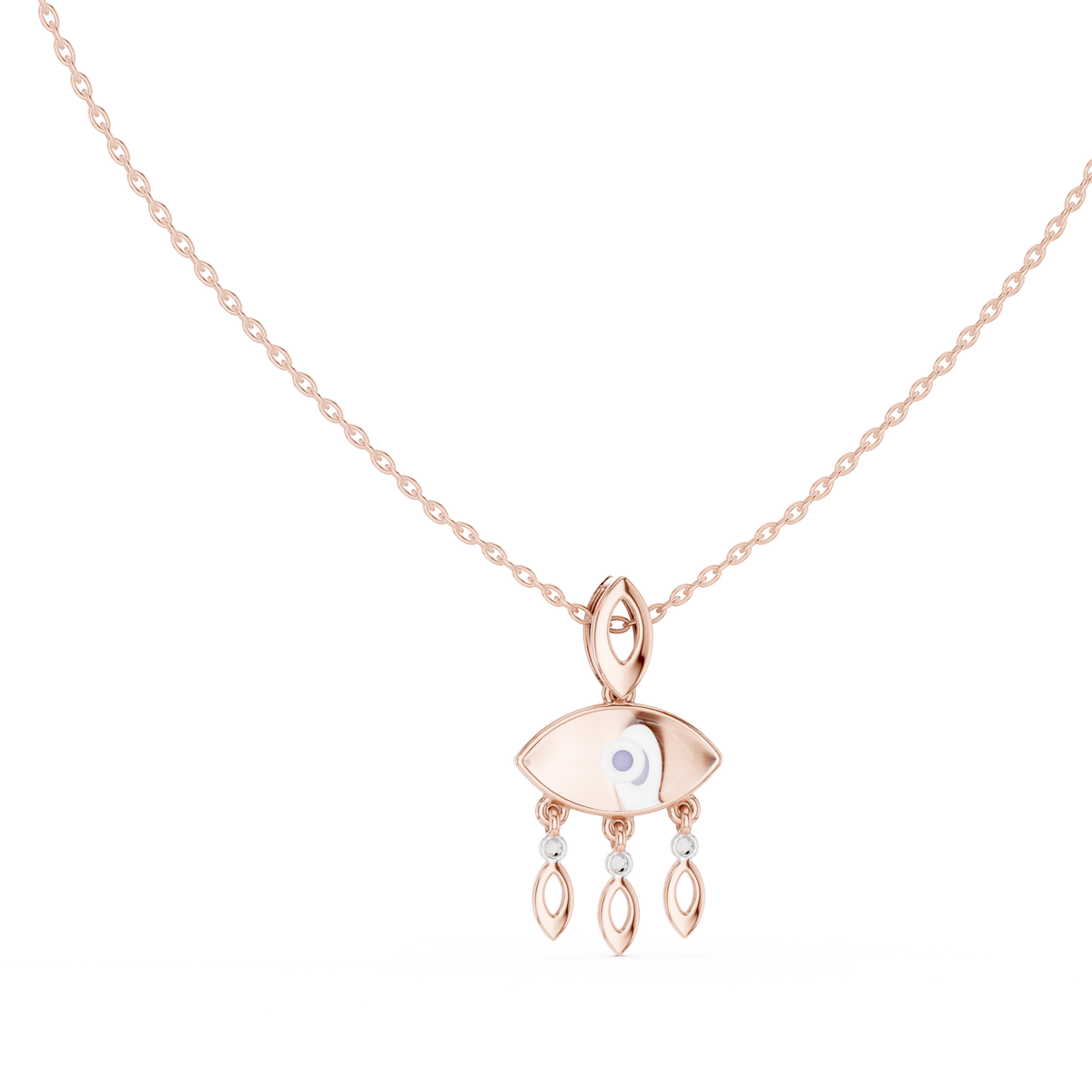 Evil Eye Dangle Charm Necklace