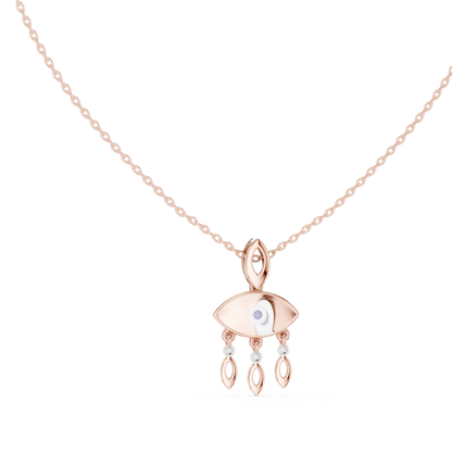 Evil Eye Dangle Charm Necklace