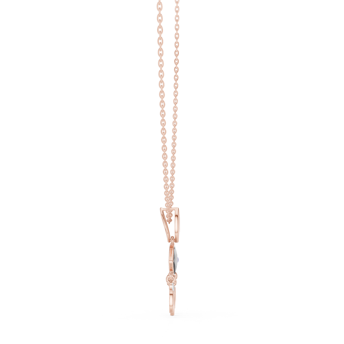 Evil Eye Dangle Charm Necklace