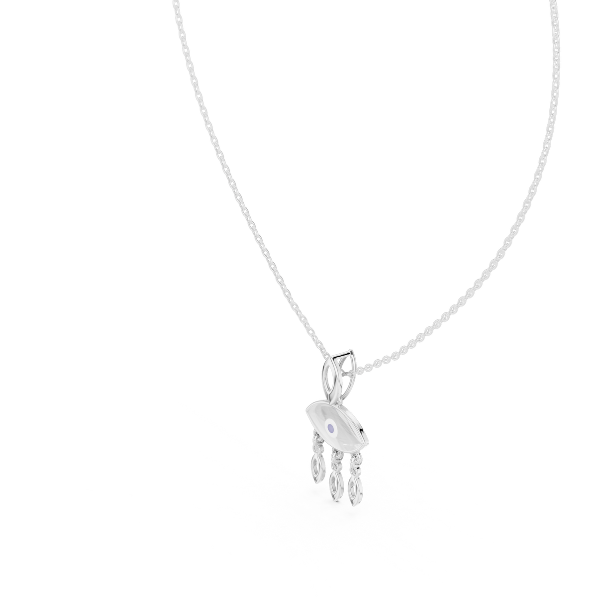 Evil Eye Dangle Charm Necklace