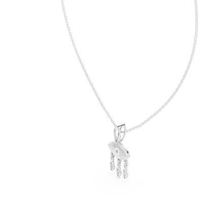 Evil Eye Dangle Charm Necklace