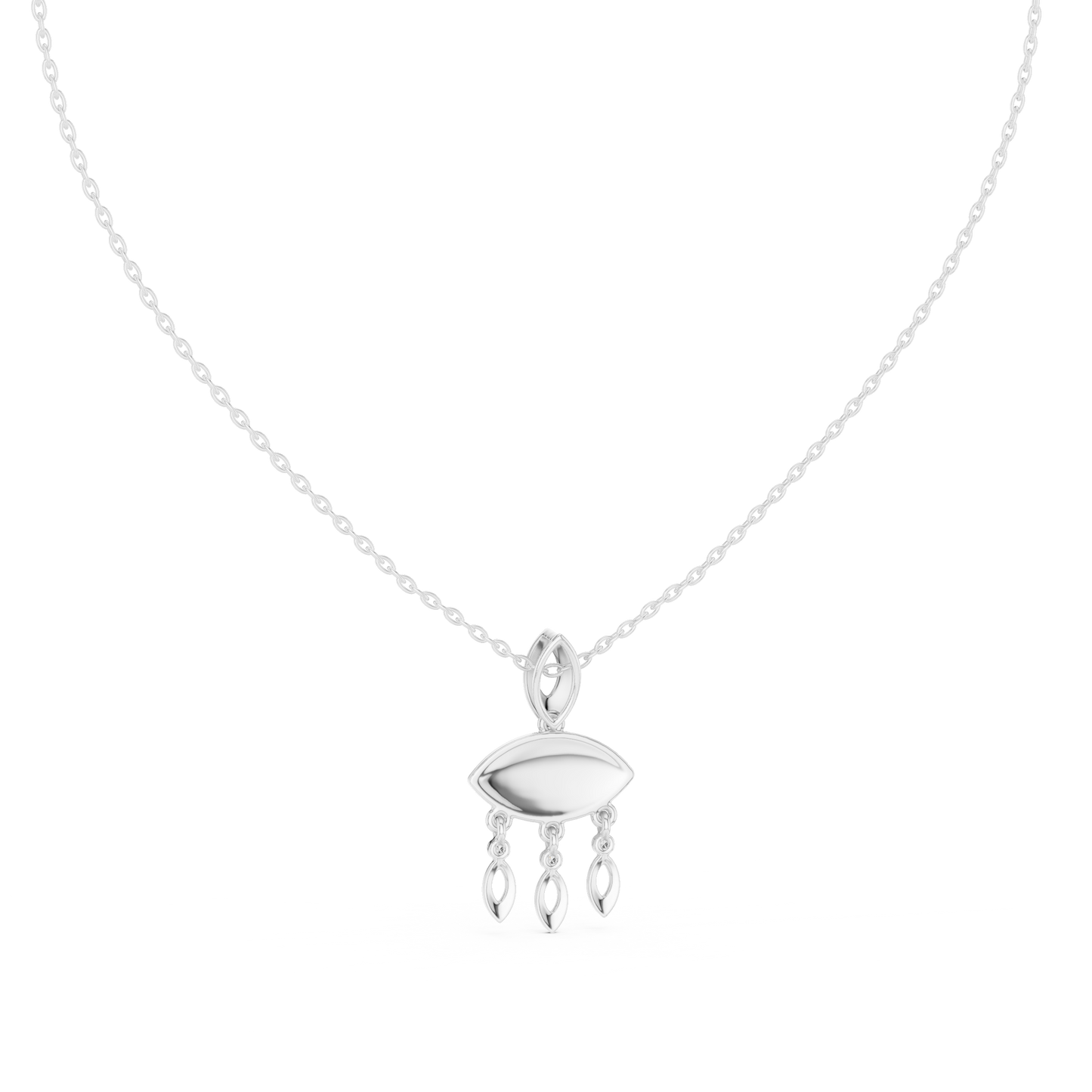 Evil Eye Dangle Charm Necklace