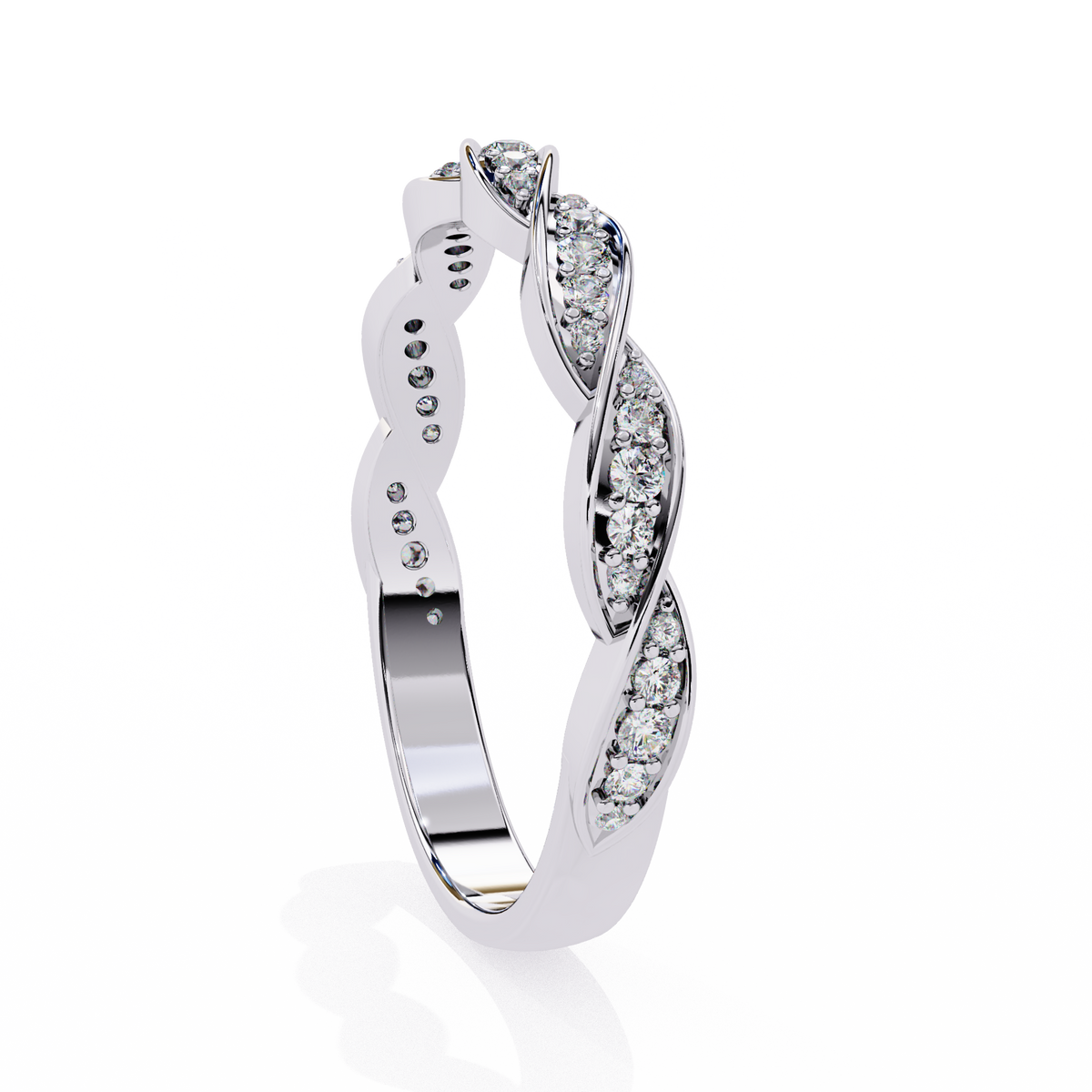 Twist of Elegance Ring White Gold