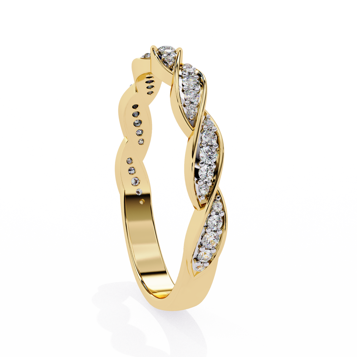 Twist of Elegance Ring Yellow Gold