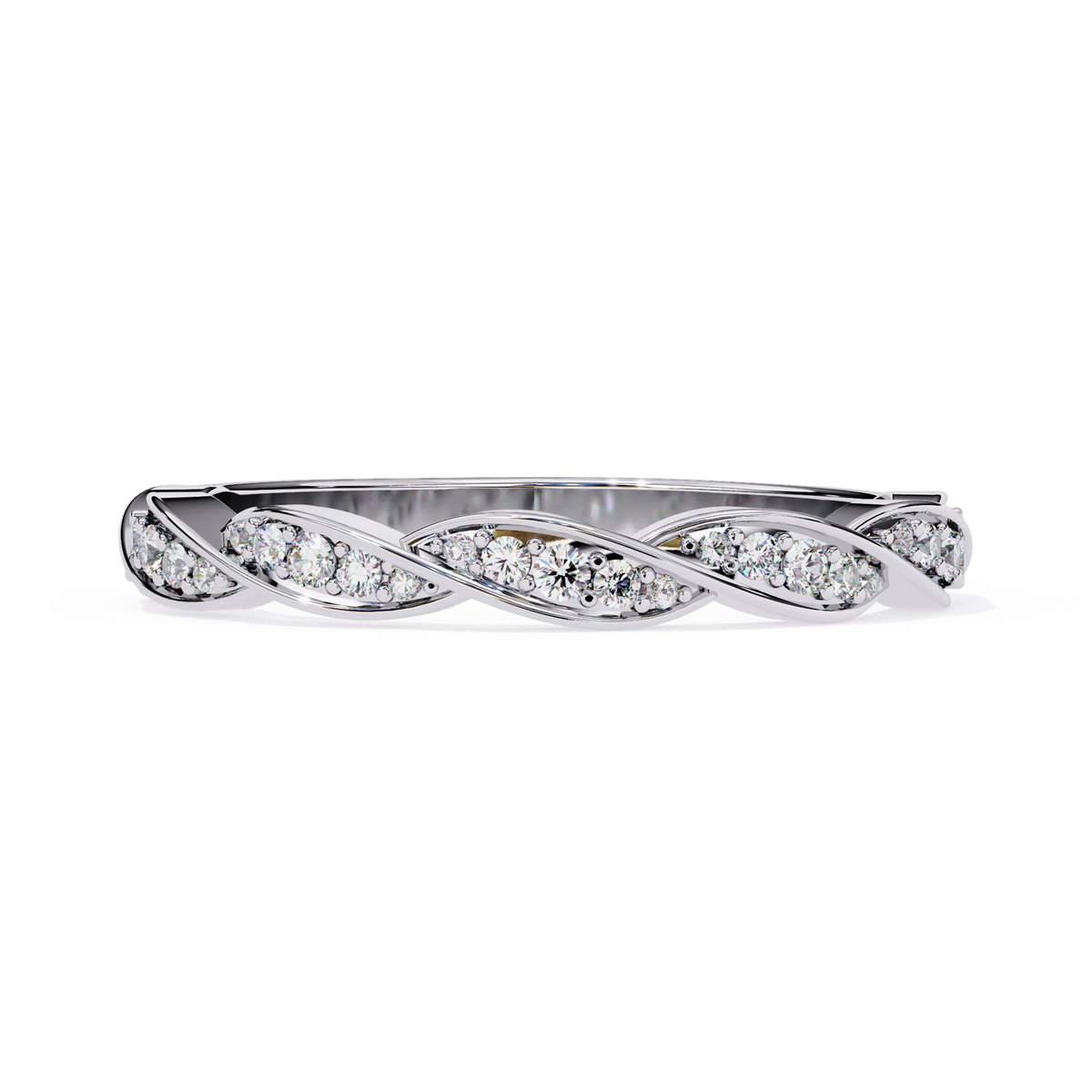 Twist of Elegance Ring White Gold