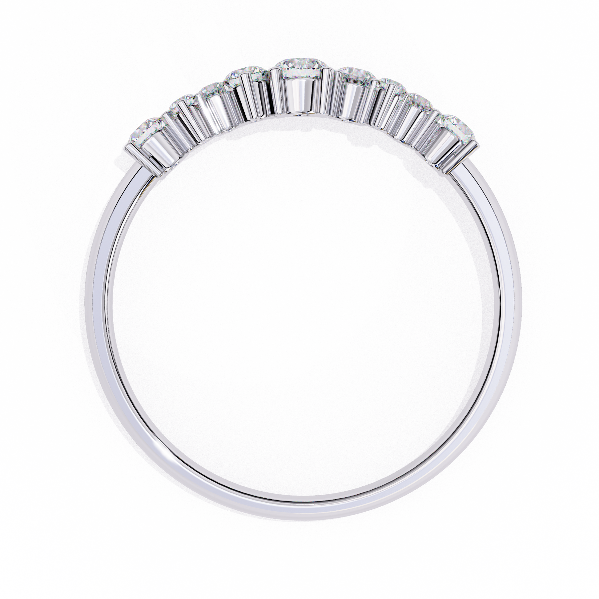 Cluster Diamond Ring White Gold