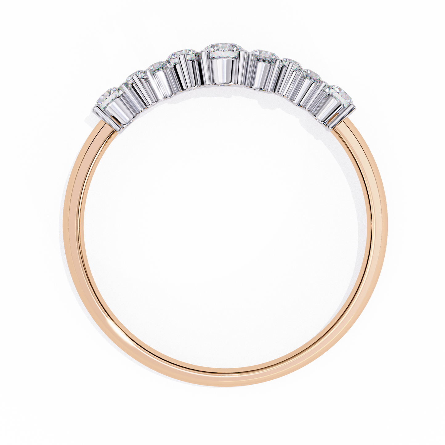 Cluster Diamond Ring Rose Gold