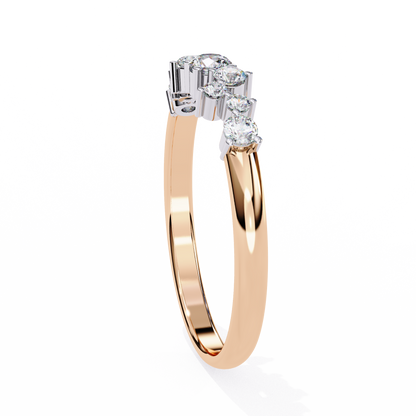 Cluster Diamond Ring Rose Gold