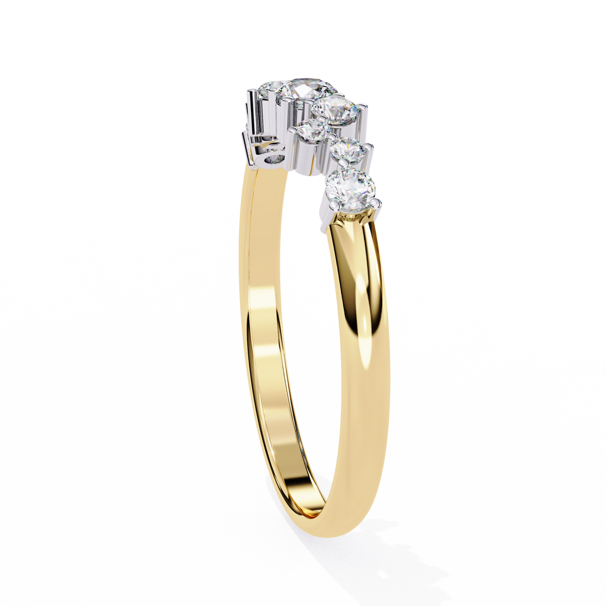 Cluster Diamond Ring Yellow Gold