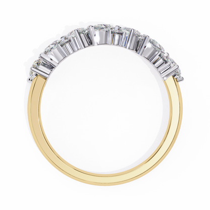 Pear and Round Diamond Band
Yellow Glod