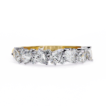 Pear and Round Diamond Band
Yellow Glod