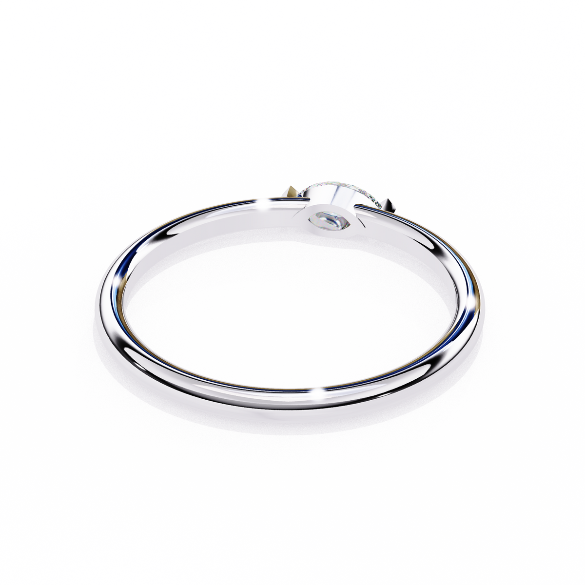 Marquise Solitaire Diamond Ring White Gold 